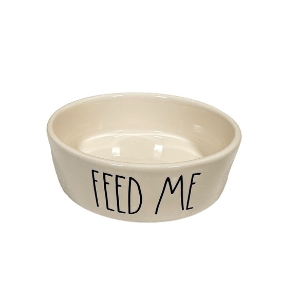 RAE DUNN “Feed Me” Cat / Small Dog Ceramic Dish - Picture 4 of 4